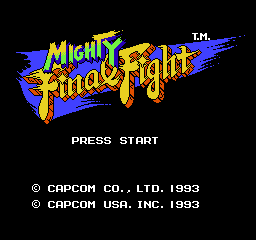 Mighty Final Fight title screen